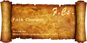 Falk Csenger névjegykártya